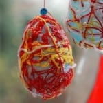 wollen kerstbal knutselen met kerst