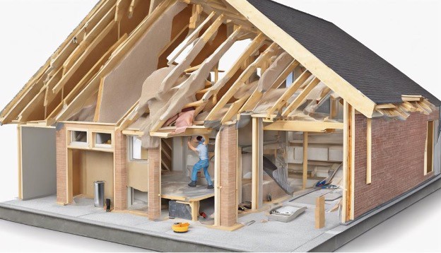 huis frame - dak isoleren