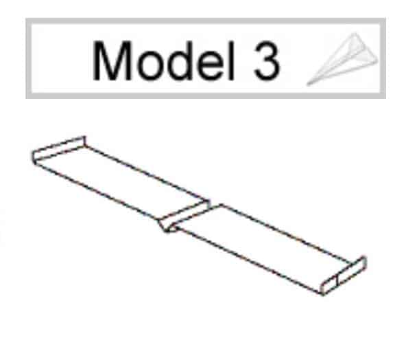 Papieren vliegtuig vouwen: model 3